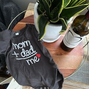 Mom + Dad = Me baby onesie